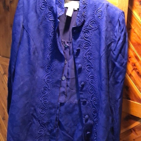 Looks like a suit, but it’s great blue dress - Picture 6 of 8